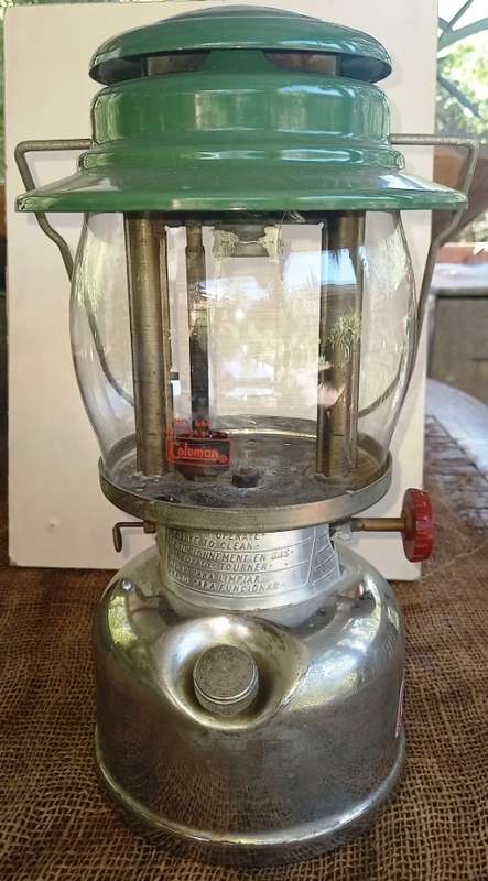 Coleman 639 Made in Canada 1/73 Kerosene Lamp/chrome tank/good cond. serviced- working