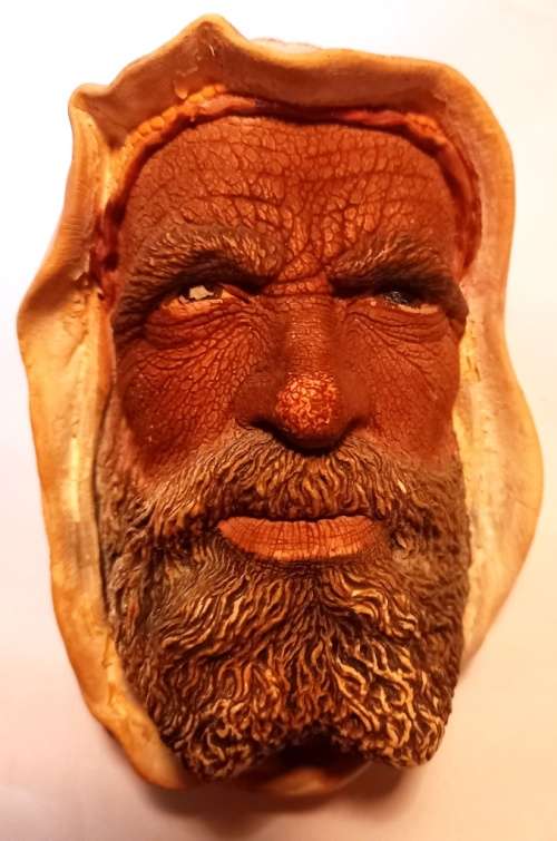 Vintage collectible 1969 `Bossoms` Registered design chalk ware head figurine
