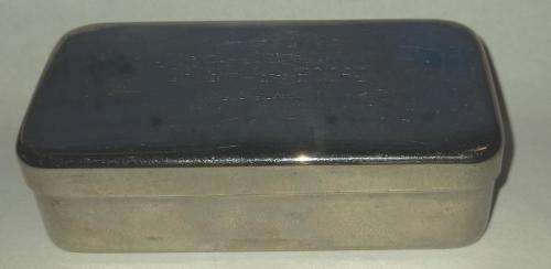 Vintage Original Record glass syringe with  different size needles in stainless steel box