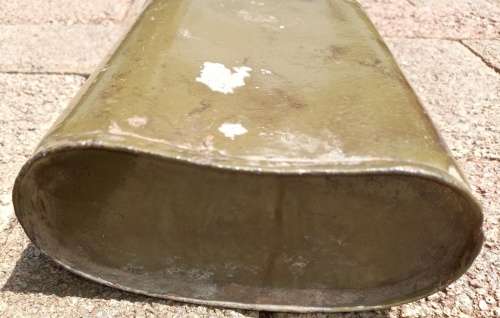 World War II Army Green Enamel water bottle-n cork stopper-good condition-no holes