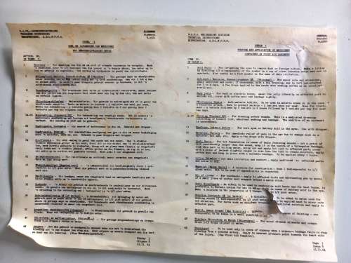 Vintage Metal Military Like first Aid Box from the 1960`s with official instructions