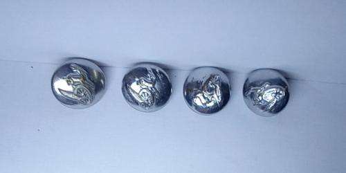 4  Small Old SA Railway and Harbour silver uniform buttons (dia.16mm) in good condition