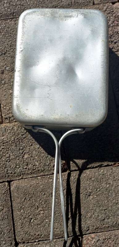 Old SADF Army `Jager-Rand 1963` brand Aluminium Dixie with character