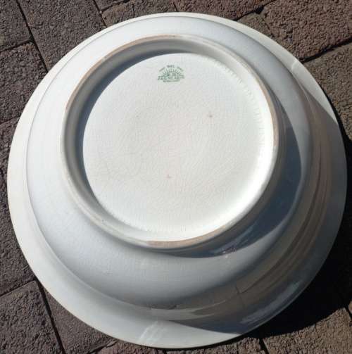 Unique Big Antique 1920`s Green and Pink J and G Meakin good quality Porcelain Bowl and Pitcher set