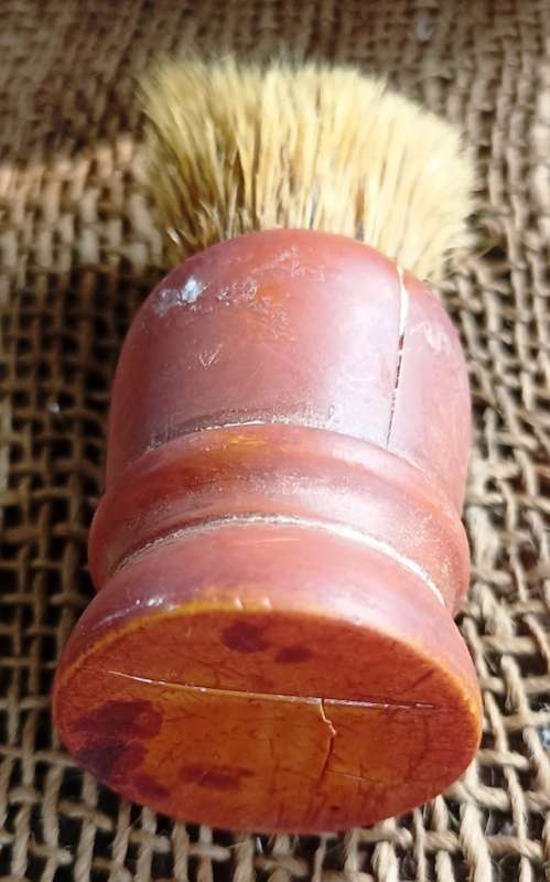 Vintage Shaving Brush marked  610 Bristles & Hair Sterlized Made in England-still usable