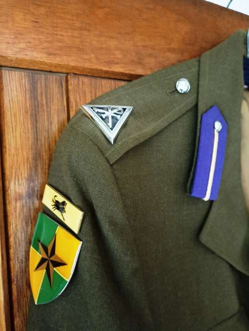Authentic SA  Chaplin`s` Tunic from the 70`s in very good condition with insignia