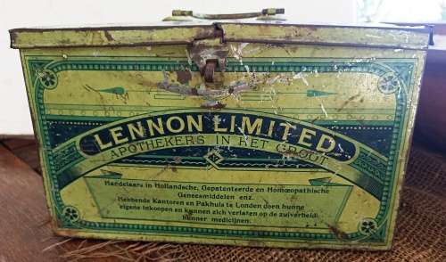 Vintage big Lennons Limited Apothekers in het groot Blik