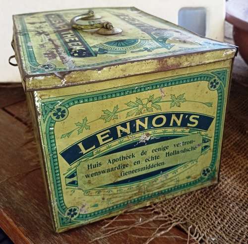 Vintage big Lennons Limited Apothekers in het groot Blik