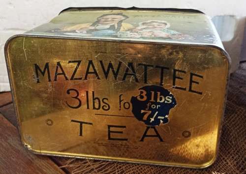 Big Mazawattee 3lb Tea Tin no 1 -Made in London England