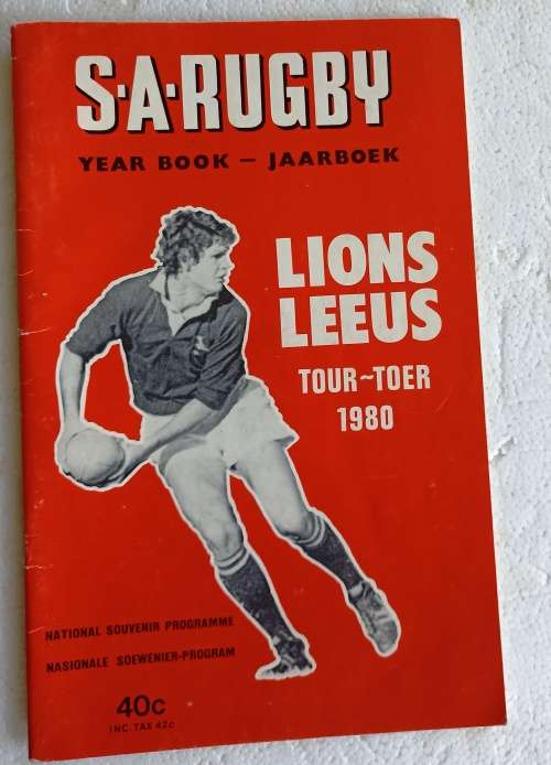 SA Rugby Year Book-Lions Tour 1980 Year Book-Nat. Souvenir Programme-42 Pages