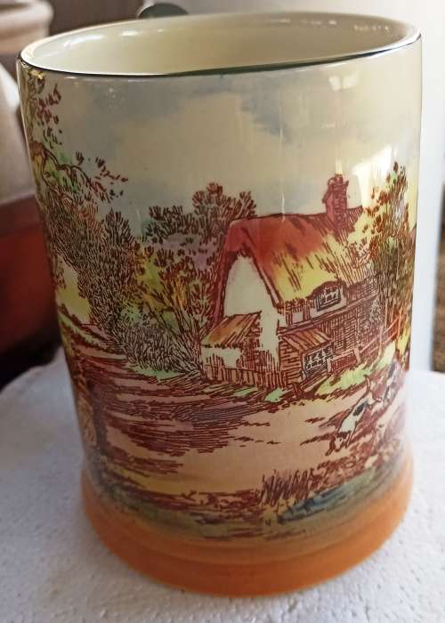 Beautiful Spotless Royal Doulton Rustic England Porcelain Mug - H 12 cm-TD 8 cm