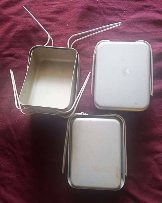 3 x Old Army Era Aluminum Dixies-buy per dixie to take one or more-not as a lot