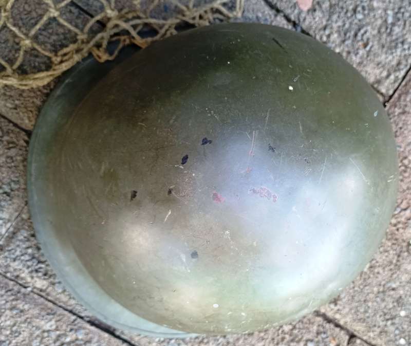 SADF hard Metal Helmet (Staaldak) complete with inner and camouflaged net-good condition