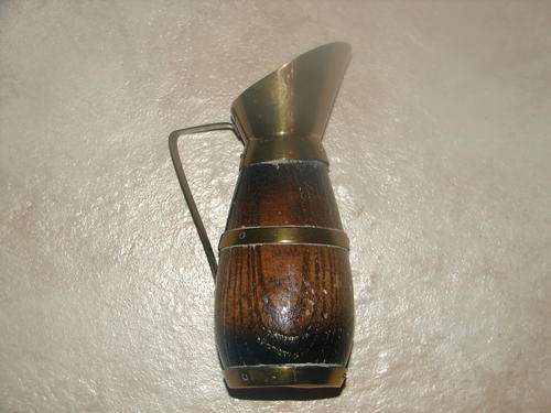 Copper banding  Wooden Oack Scrumpy Jug