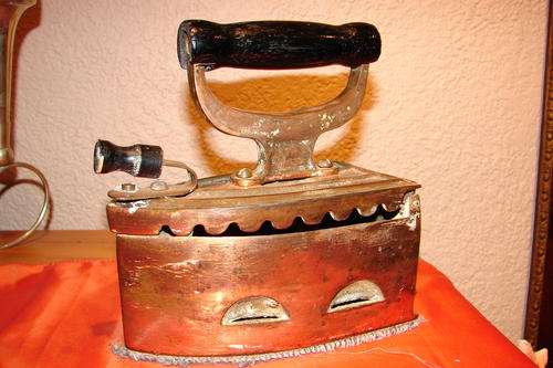 Old Coal Iron in Brass