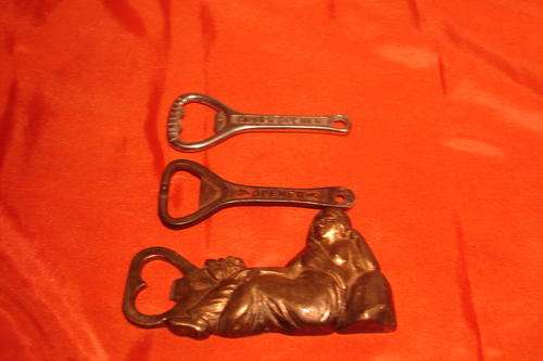 3 Vintage bottle Openers