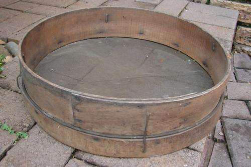 Antique Wooden Flour Rim Siwwe - 100% condition - Collectors piece - Width 41cm