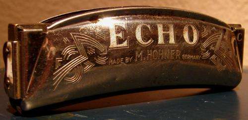 Vintage Silver ECHO M Hohner Mouth Organ-Lenght 11.5cm - Made in Germany