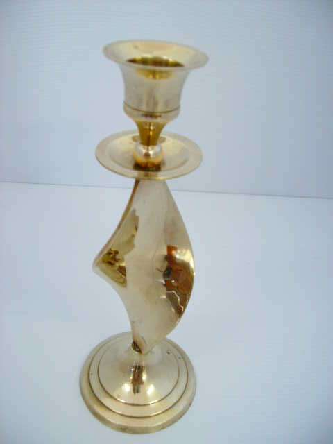 VERY NICE SOLID BRASS CANDLE HOLDER