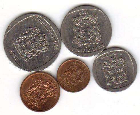 SOUTH AFRICAN COINS. FROM THE YEAR 2000. GETTING RARE FAST!!!