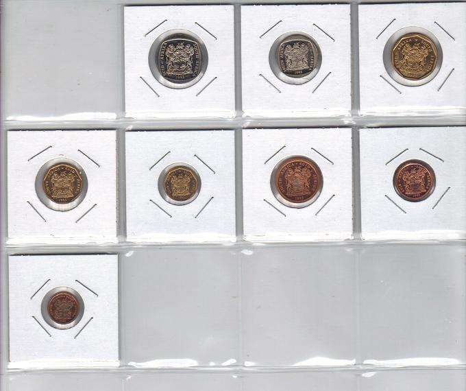 HIGH QUALITY SOUTH AFRICAN COINS. FROM THE YEAR 1993. from collectors album!!!