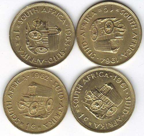 1961 TO 1964 SET OF OLD BIG WAGON 1 CENT COINS