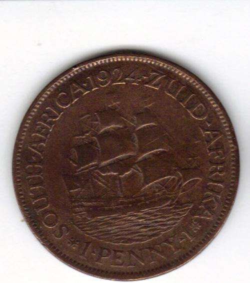 1924 SOUTH AFRICA UNION PENNY !!LOOK !!!