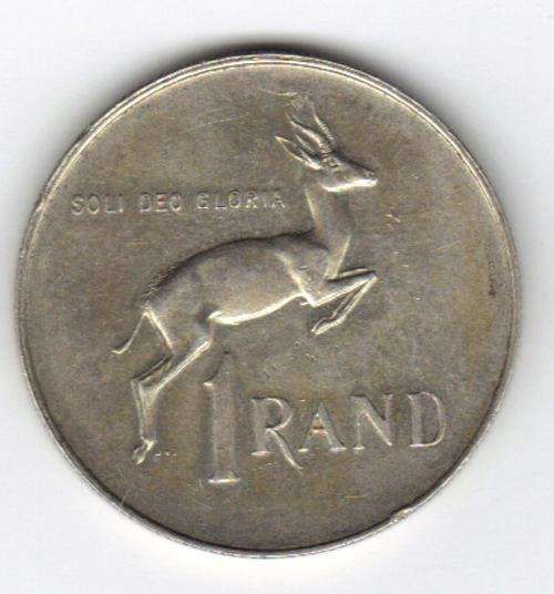 THE SILVER  SPRINGBOK 1976 SOUTH AFRICA R1. GRADE THIS ONE!!