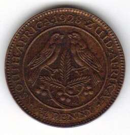 1928  UNION BRONZE FARTHING A/UNC RARE ONLY 64000 MINTED!!!