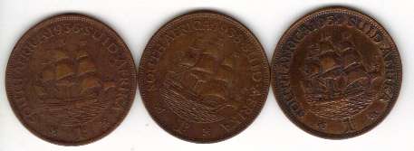 RARE SOUTH AFRICA UNION PENNIES !!! LOOK !!!