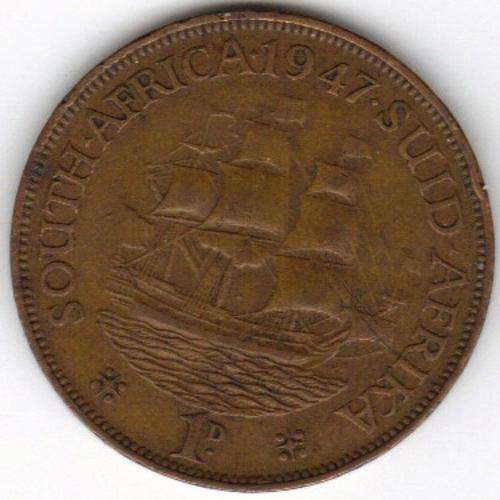 1947 SOUTH AFRICA UNION PENNY  !!LOOK !!!