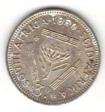 THE 1960 SILVER UNION SOUTH AFRICA TICKEY ULTRA RARE