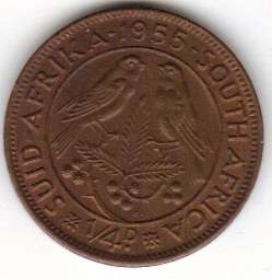 1955  UNION BRONZE FARTHING NICE !!!