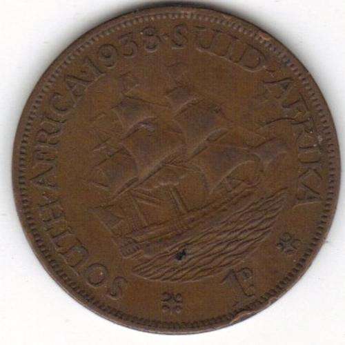 1938 SOUTH AFRICA UNION PENNY !!! LOOK !!!