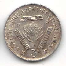 THE RARE 1943 TICKEY SOUTH AFRICA UNION