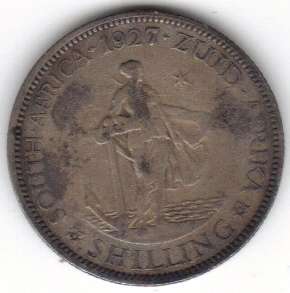 THE RARE 1927 SILVER UNION SOUTH AFRICA SHILLING