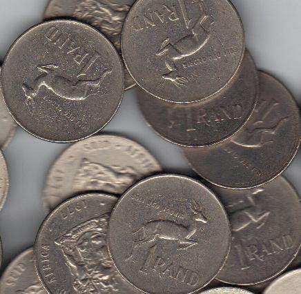 50 X OLD SPRINGBOK R1 COINS some nice grades as well !!
