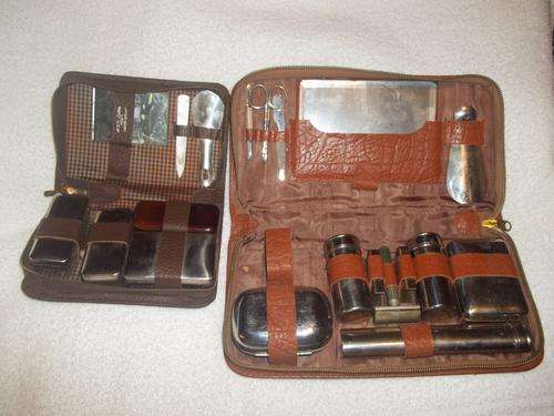 2 x Nice Old Shaving Kits For The Traveler