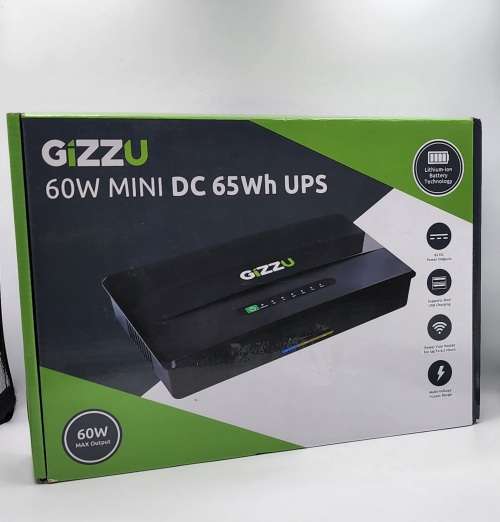 Gizzu 60W DC 65Wh Mini UPS - Black