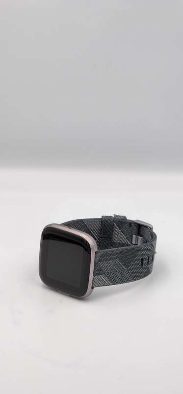 Fitbit versa 2 smart watch grey woven with additional creative skull strap free