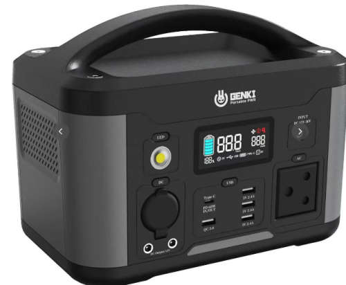 Genki 500w Portable Power Station - Black-