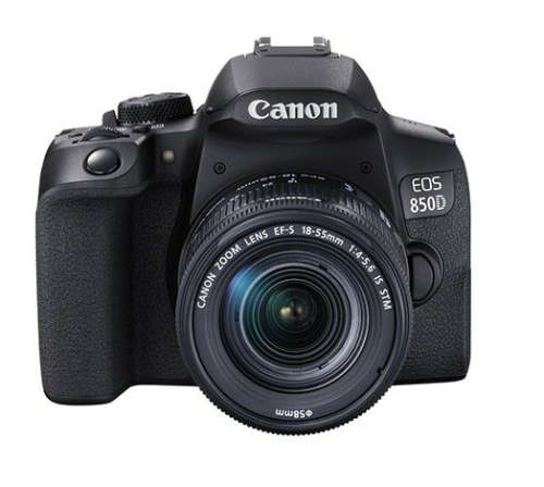 Canon 850D 24MP DSLR with 18-55mm Lens - Black