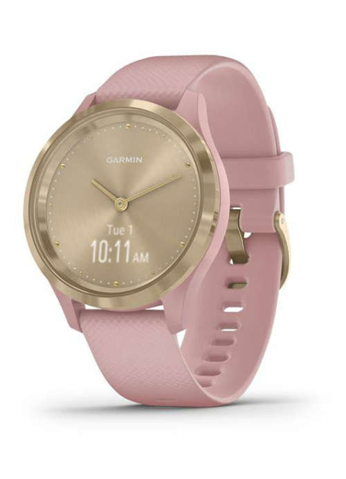 Garmin Vivomove 3S Smartwatch (39mm) - Light Gold Bezel with Dust Rose Case and Silicone Band