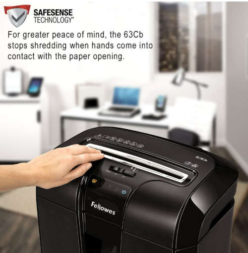 Fellowes Powershred 63Cb 10 Sheet Cross Cut Jam Free Paper Shredder