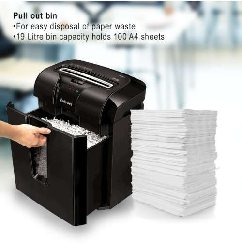 Fellowes Powershred 63Cb 10 Sheet Cross Cut Jam Free Paper Shredder