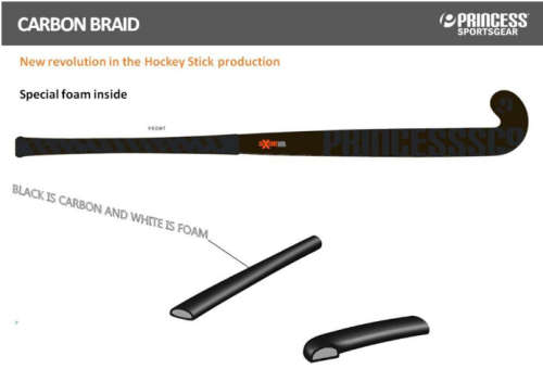 Princess Carbon Braided SG9 Hockey Stick - 36.5`