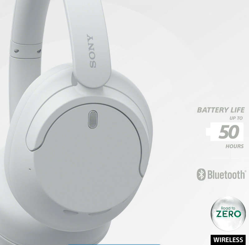 Sony WH-CH720 Noise Cancelling Over-Ear Headphones - White