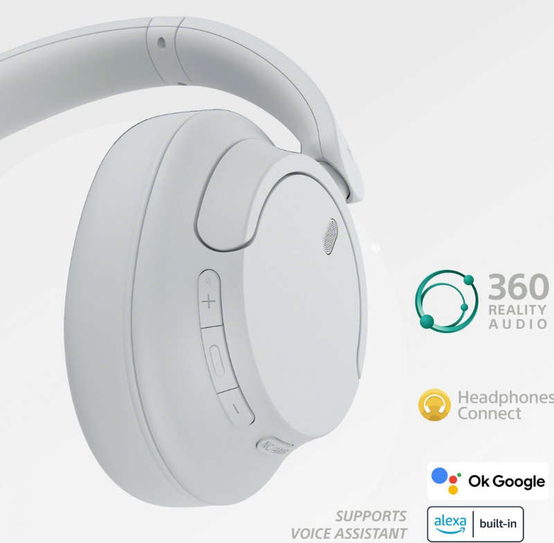 Sony WH-CH720 Noise Cancelling Over-Ear Headphones - White