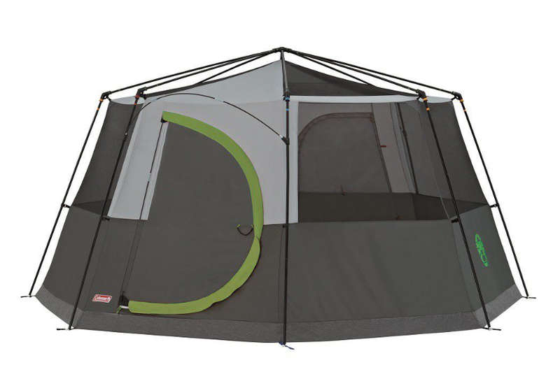 Coleman Octagon 8 Person Family Camping Dome Tent Green