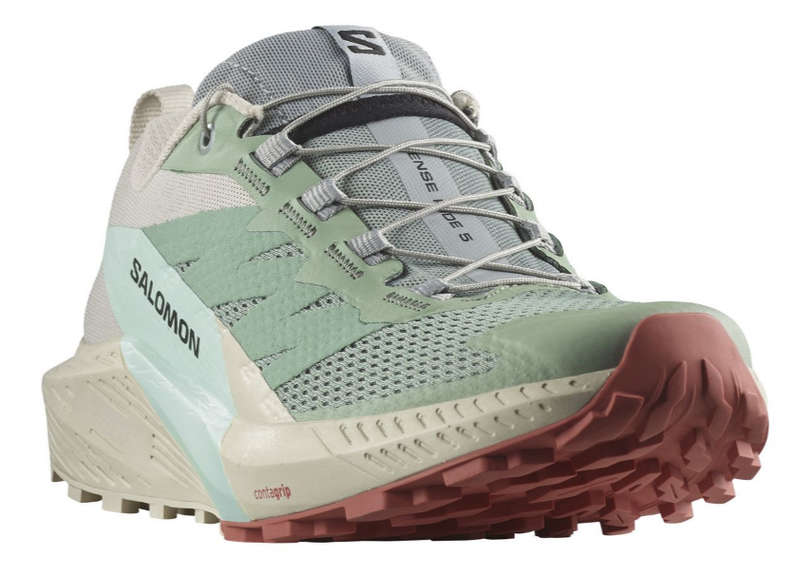 Salomon - Women s Sense Ride 5 Trail Running Shoe - Rainy Day/Hots/Free - Women UK 6